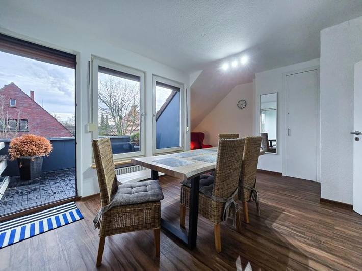 Ferienwohnung für 6 Personen, mit Balkon und Terrasse sowie Ausblick in Datteln