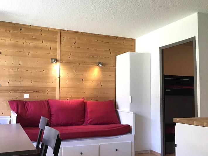 Estudio entero, Apartamento renovado 5 pers., cerca de pistas y tiendas, balcón sur, parking incluido in La Plagne, Aime-la-Plagne