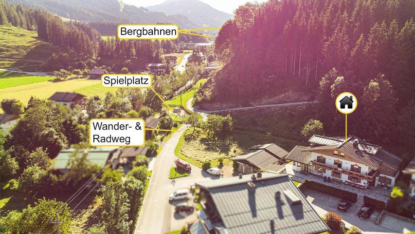 Ferienwohnung für 8 Personen, mit Ausblick und Garten in Leogang - 4