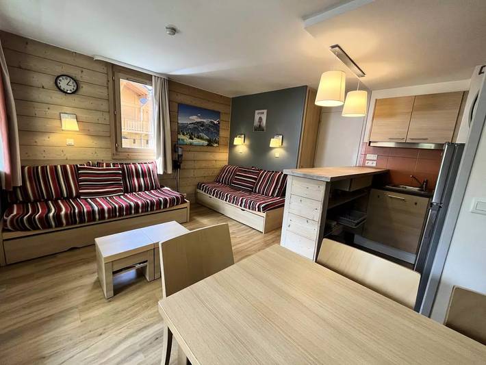 Gîte pour 5 personnes, avec balcon et vue dans Plagne 1800 - 3