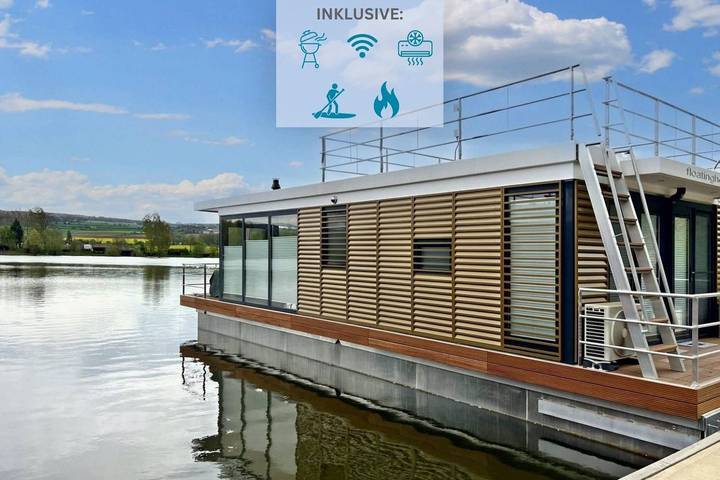 Ferienhaus für 4 Personen, mit Terrasse und Ausblick sowie Seeblick