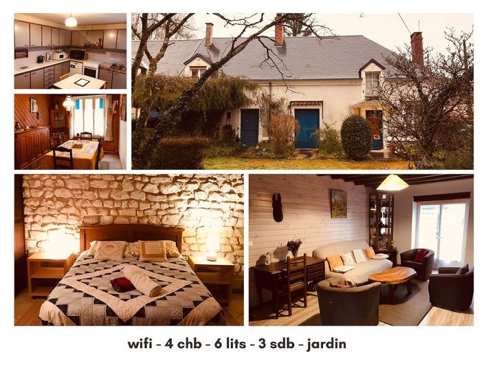 Location de vacances pour 9 personnes, avec jardin et terrasse à Villentrois