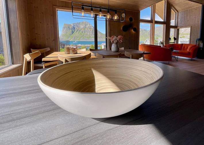 Chalet für 10 Personen, mit Garten und Ausblick sowie Seeblick auf den Lofoten - 4