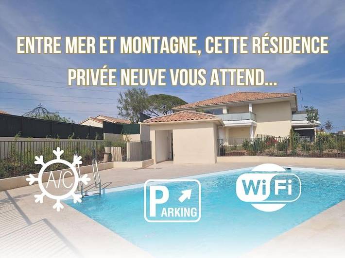 Appartement de vacances pour 4 personnes, avec vue ainsi que terrasse et piscine