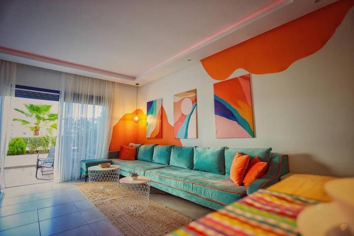 Gîte pour 6 personnes, avec piscine ainsi que vue et jardin, animaux acceptés dans Martil