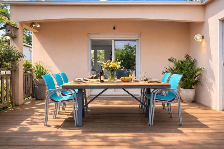 Location de vacances pour 9 personnes, avec piscine ainsi que jardin et terrasse à Saint-Hilaire-la-Forêt - 4