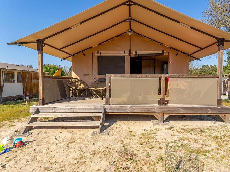 Camping Nature L'Airial - Tente en toile et en bois 5 personnes - Safari Tente 5 pers in Soustons, Côte d’Argent