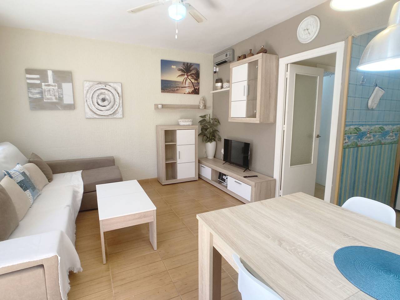 Appartement entier, Appartement en bord de mer avec lave-linge et cuisine - 2km d'El Vivero in La Manga del Mar Menor, Mar Menor
