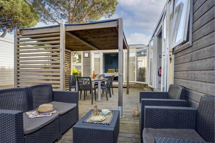 Mobil home pour 7 personnes, avec jardin ainsi que piscine et terrasse, adapté aux familles à Portiragnes - 2