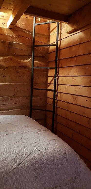 Log cabin for 5 people, with yard and terrace, with pets in Minnesota