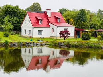 Ferienhaus für 8 Personen, mit Pool und Terrasse sowie Garten und Ausblick in der Böhmische Schweiz