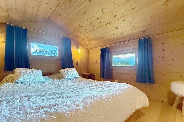 Kleines Chalet mit atemberaubendem Blick auf den Mont-Blanc, 5 Minuten von den Skipisten entfernt in Sallanches, Pays du Mont-Blanc