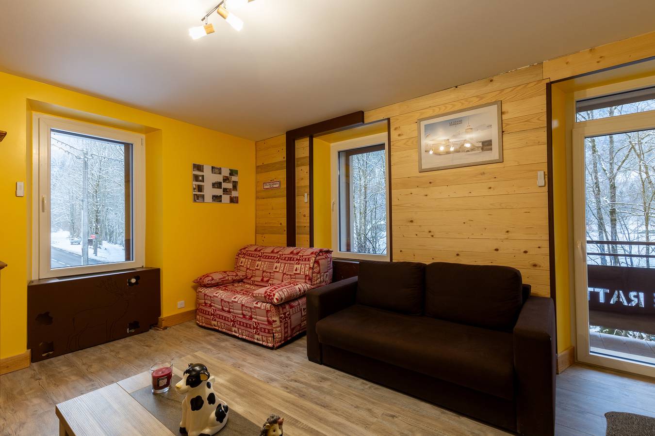 Ganze Wohnung, Appartement „Le Bouquetin“ mit Bergblick, privater Terrasse und Balkon in Glières-Val-de-Borne, Region Bonneville