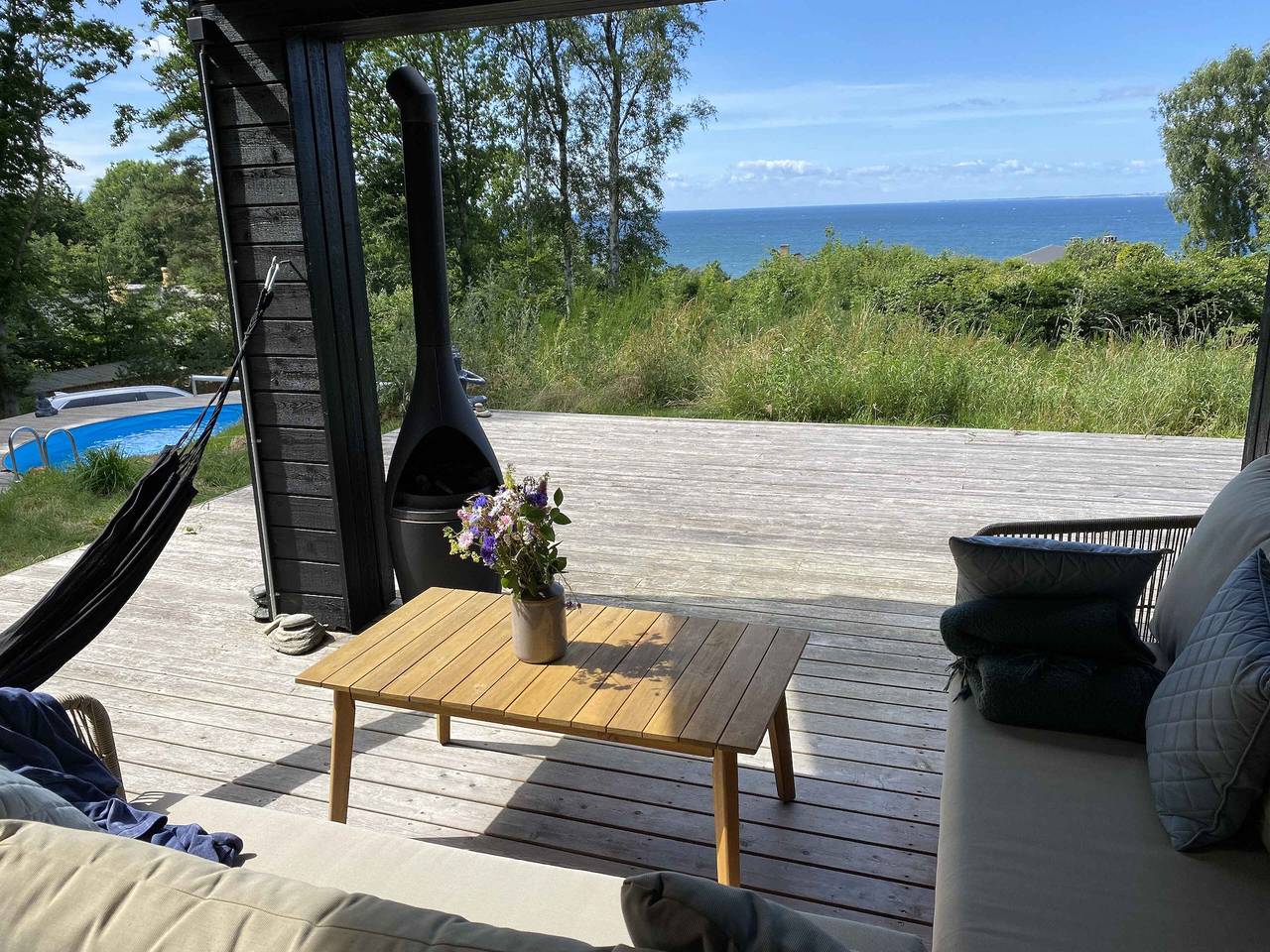 Schönes Ferienhaus mit Meerblick in Veddinge, Fårevejle