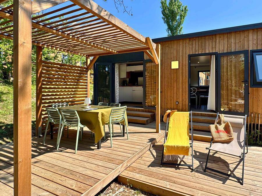 Camping Sunêlia La Presqu'île - Mobilhome 6 personnes - Sunêlia Prestige 2 Chambres - 1 Sdb - 29m² in Prunières, Parc national des Écrins