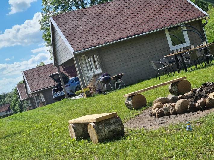 Domek letniskowy dla 6 osób, z widok i taras oraz ogród, zwierzęta dozwolone na Mazury
