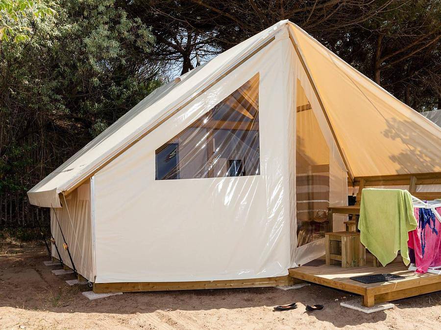 Camping Dunes et Soleil - Lodge 4 personen - 2 Schlafzimmer | 4 Schlafplätze | Kein Badezimmer in Marseillan, Côte d'Améthyste