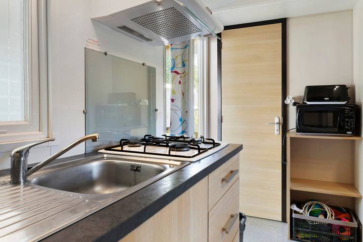 Klimatisiertes Mobilheim mit 3 Schlafzimmern für 6 Personen – Camping Homair "Rivage des Landes" in Aureilhan, Côte d’Argent