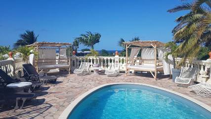 Maison de vacances pour 5 personnes, avec vue ainsi que piscine et jardin, animaux acceptés en Guadeloupe
