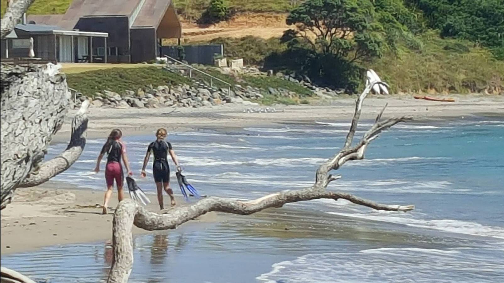 Kiwi bach at a secluded Northland East Coast beach in Whangarei District