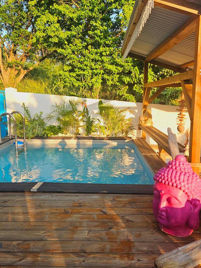 Gîte pour 3 personnes, avec vue ainsi que jardin et piscine, animaux acceptés dans Anse Corps de Garde - 2