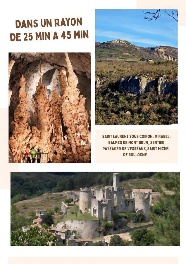 Location de vacances pour 8 personnes, avec piscine et jardin ainsi que balcon et vue à Vesseaux - 3