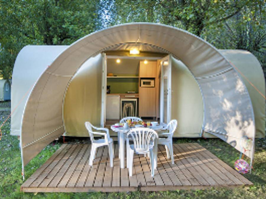 Camping Les Borgnes  - Tente 4 personnes - Coco Sweet 2 chambres (pas de sanitaires) in Saint-Sozy, Quercy