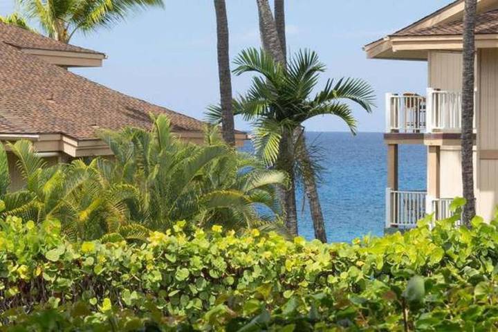 Apartamento para 4 personas, con balcón y jardín además de vistas y piscina en Kailua-Kona