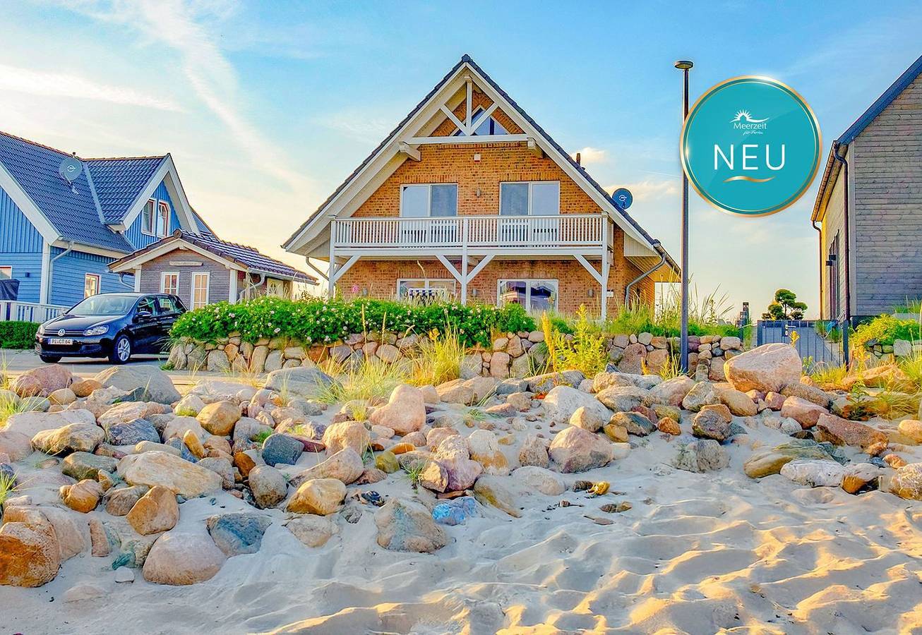 Ferienhaus Auf der Ostsee, mit freiem Meerblick, direkt am Strand, Sauna und zwei Terrassen in Olpenitz, Kappeln