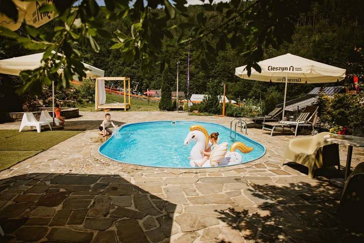 Bed & breakfast dla 2 osób, z ogród i sauna oraz basen i widok w Ustroń