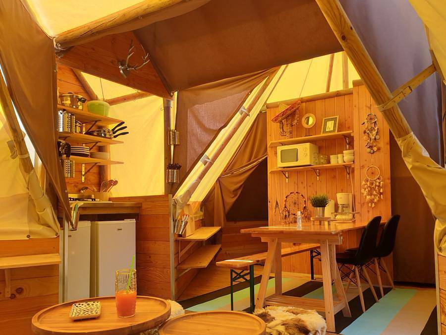 Camping Romanée - Le Châtelet - Country house 6 persons - Comfort Lodge 3 rooms in Saint-Cast-le-Guildo, Dinan region