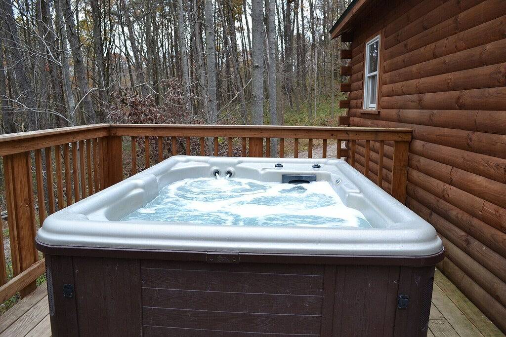 Kabine-Eigenes Badezimmer-Standard-Overlook Cabin in Hocking Hills