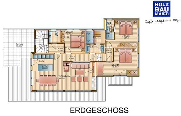 Ferienhaus für 12 Personen, mit Sauna und Terrasse in Bramberg am Wildkogel - 4