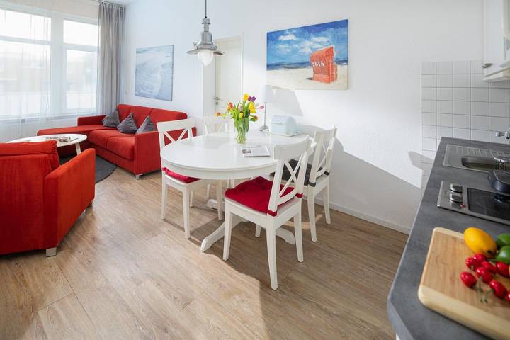 Ferienwohnung für 3 Personen, mit Balkon/Terrasse und Sauna auf den Ostfriesische Inseln
