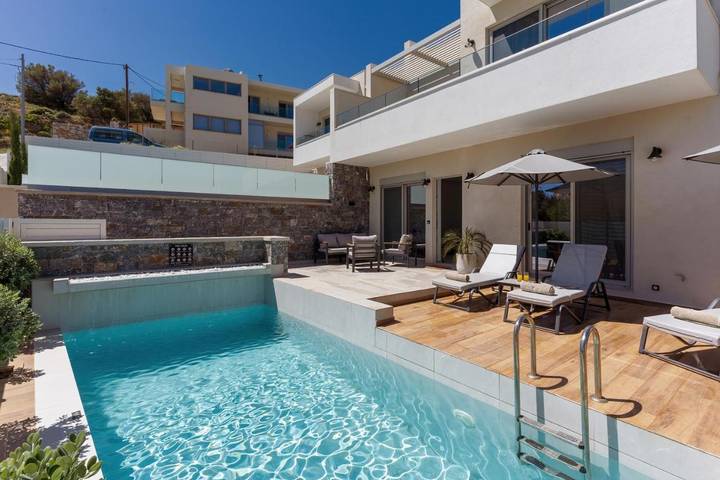 Ferienhaus für 7 Personen, mit Ausblick und Pool sowie Balkon in Plakias - 3