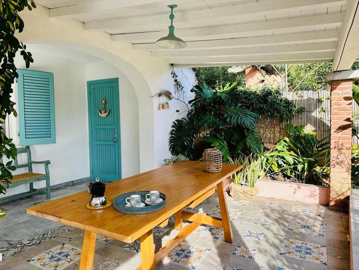 Ferienhaus für 4 Personen, mit Terrasse und Garten sowie Ausblick
