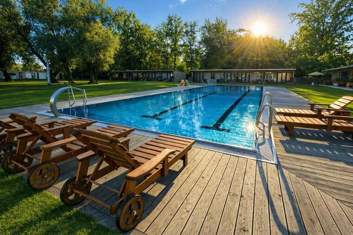Bungalow für 4 Personen, mit Garten und Sauna sowie Ausblick und Pool in Tschechien