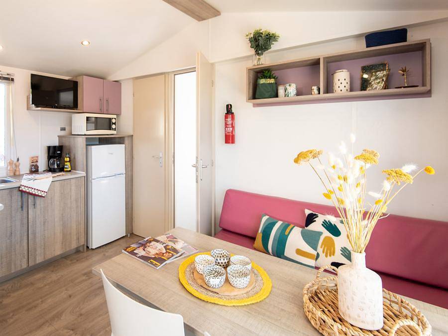 Camping Club Navarrosse Plage 4* - Ms Vacances - Stacaravan 4 personen - Dune Classic. in Biscarrosse, Côte d’Argent