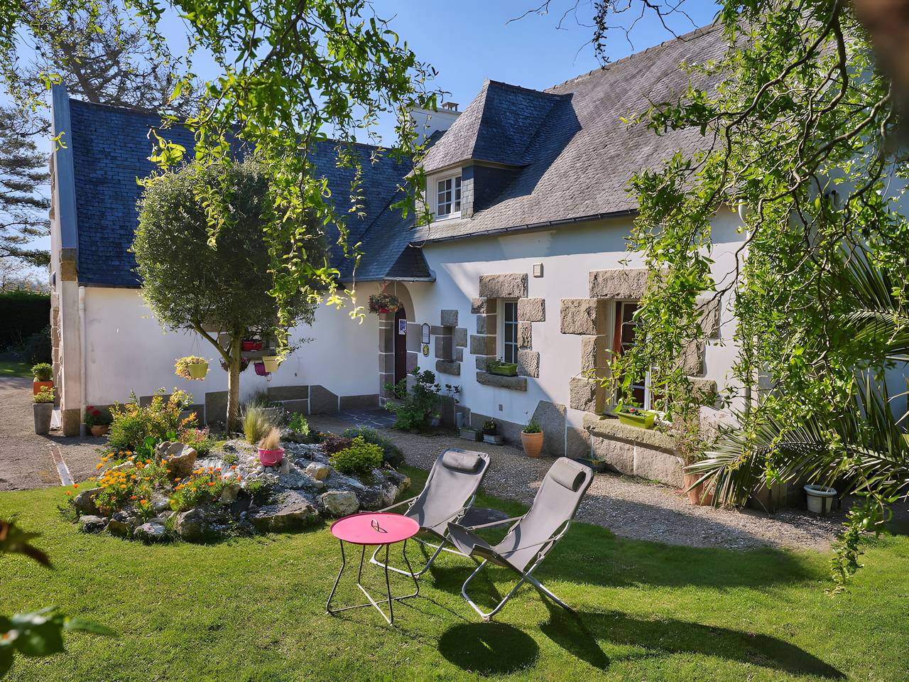 Gästezimmer „La Chambre Duo“ mit gemeinsamer Terrasse, Garten und Wlan in Santec, Ceinture Dorée
