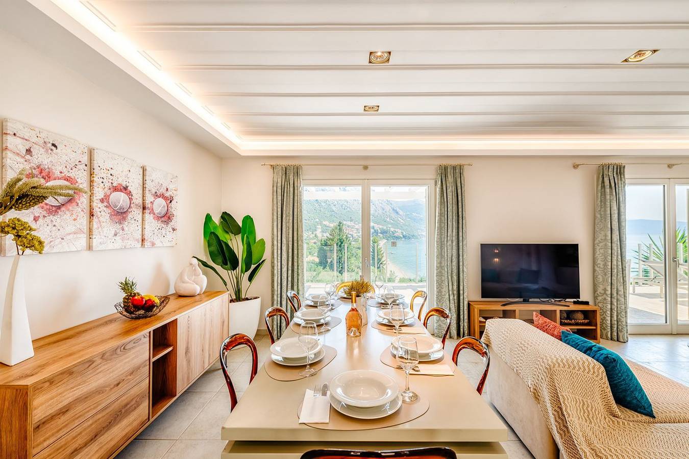 Villa Elia Mare in Mparmpati, Corfou