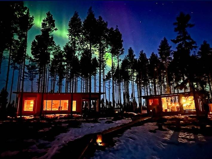 Cabaña para 4 personas, con Terraza y Sauna además de Vistas y Vistas al lago en Rovaniemi
