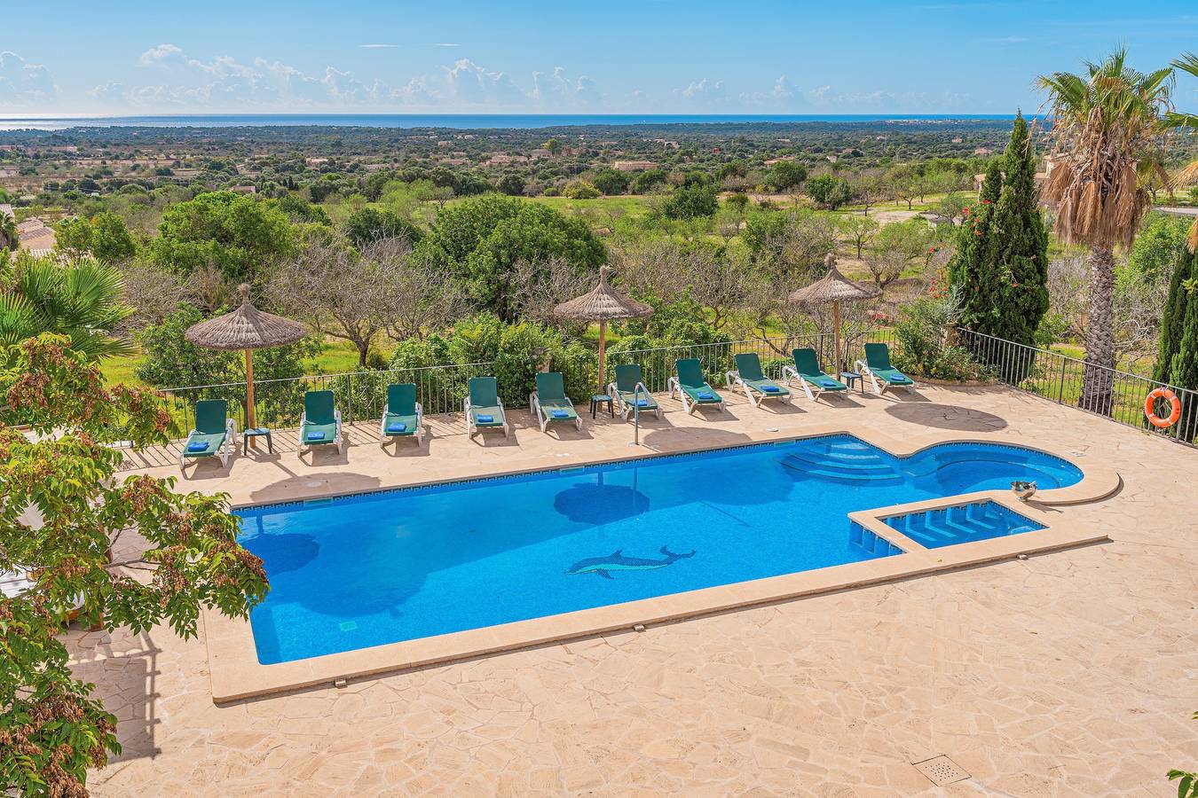 Ferienhaus Finca Can Roca mit Meerblick, Pool und Wlan in S'Alqueria Blanca, Santanyí