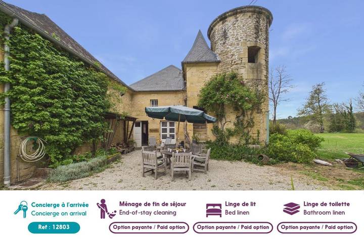 Location de vacances pour 5 personnes, avec piscine ainsi que vue et jardin à Fanlac - 2