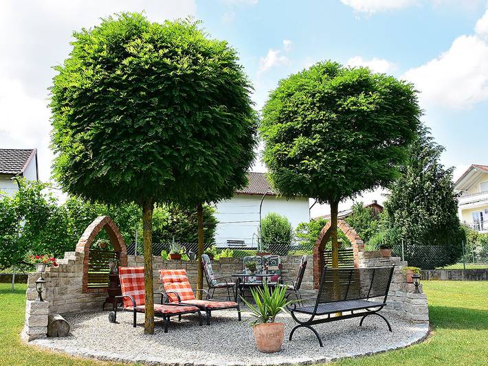 Ferienwohnung für 2 Personen, mit Balkon/Terrasse und Terrasse sowie Garten