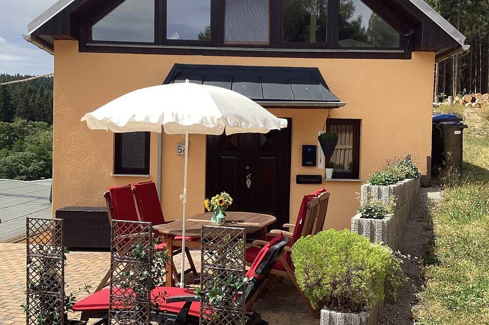 Ferienhaus Wernesgrün im Vogtland am Waldesrand, modern eingerichtet mit Sauna in Steinberg (Vogtland), Chemnitz und Umgebung