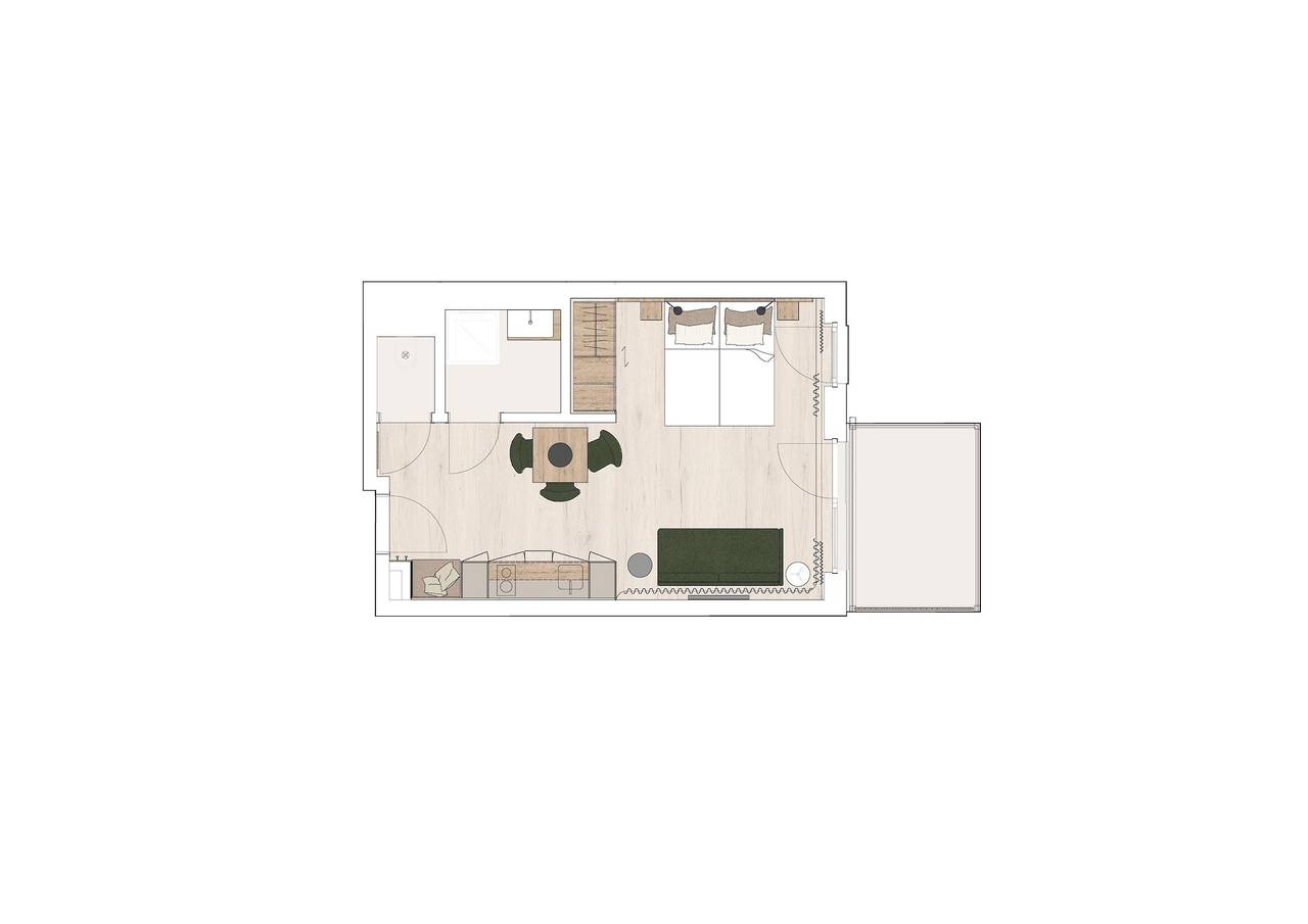 Studio mit Balkon in Südoststeiermark, Bad Radkersburg