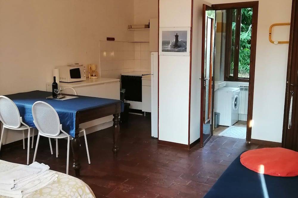 Lakefront studio with garden in Sale Marasino, Iseosee