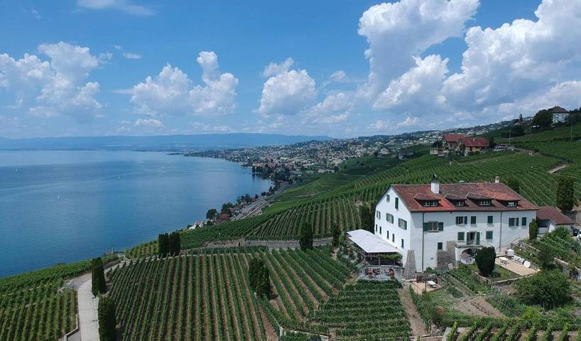 Gîte pour 4 personnes, avec Balcon et Terrasse ainsi que Jardin et Vue sur le lac dans Grandvaux