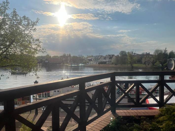 Apartament wakacyjny dla 3 osób, z Balkon i Taras oraz Widok i Widok na jezioro w Mikołajki