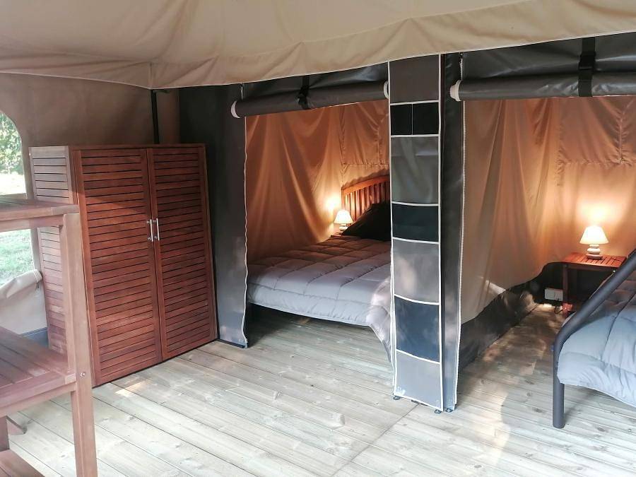 Camping L'Oasis du Berry - Safarizelt 5 personen - Familien-Lodge-Zelt in Saint-Gaultier, Le Blanc und Umgebung